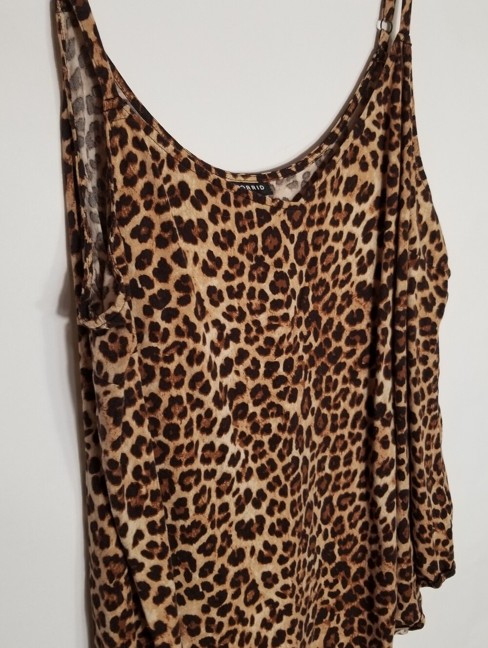 Torrid 3 Tank Top Women's 3X Brown Leopard Animal Print Adjustable Straps - Picture 2 of 7